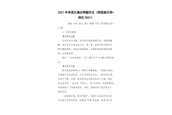 语文作文范文