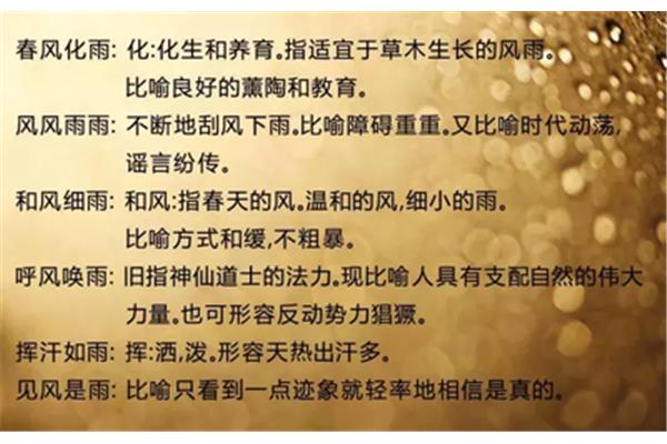 描写雨的成语