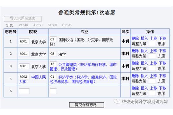 志愿填报系统