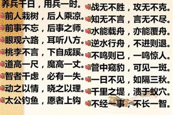 八字成语大全集
