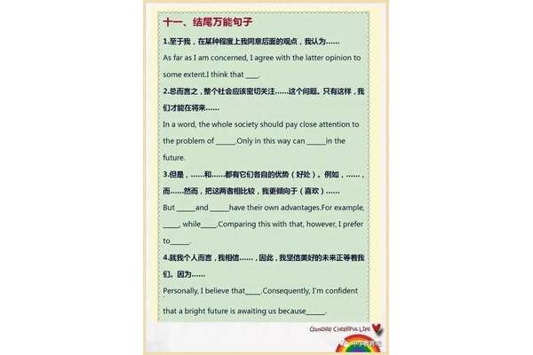 英语开头万能句子