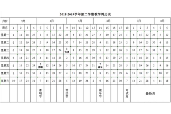 河南科技大学校历