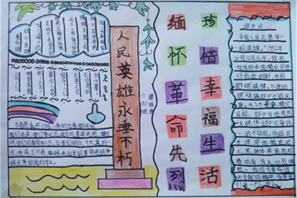 致敬英雄手抄报