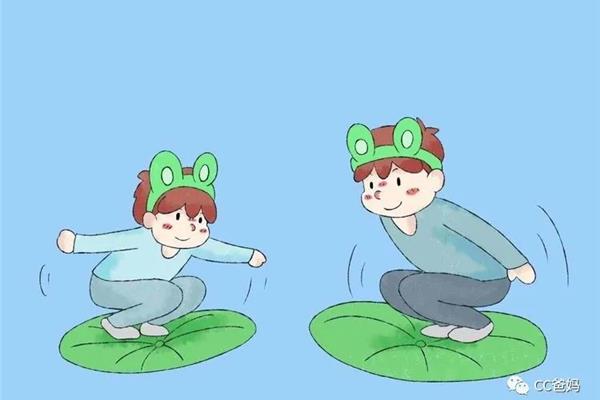 青蛙跳荷叶