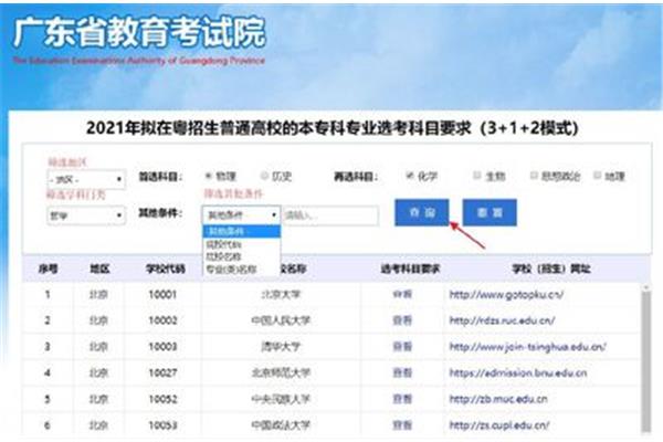 院校代码查询