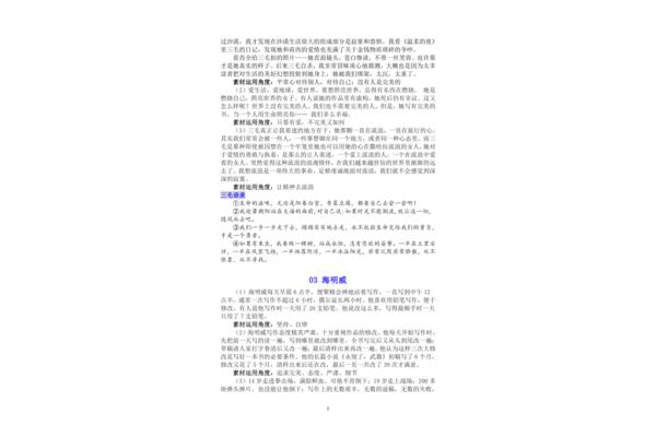 人物事例素材