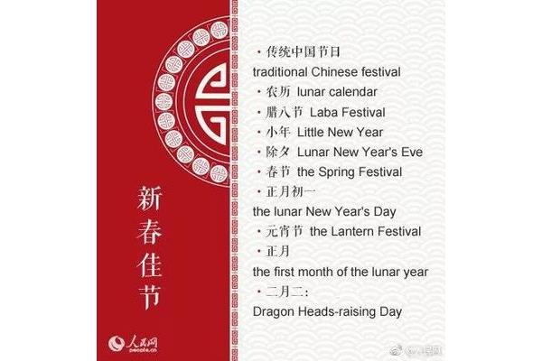 春节的英文单词