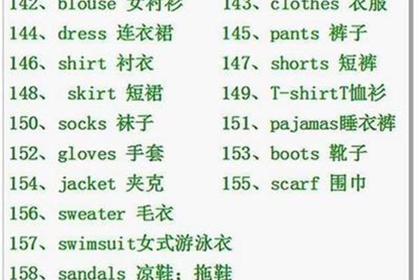 女式衬衫英语