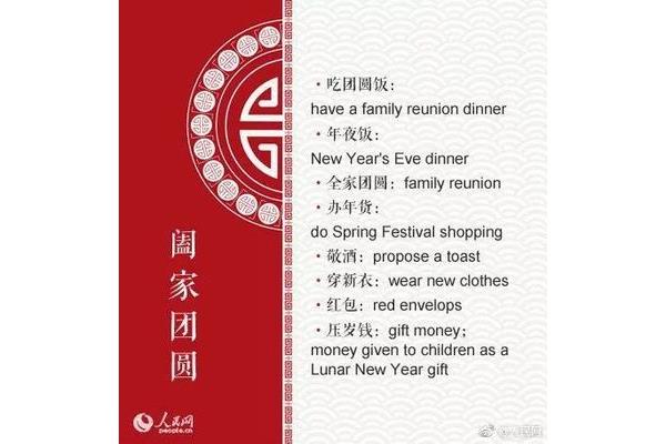 春节的英文单词