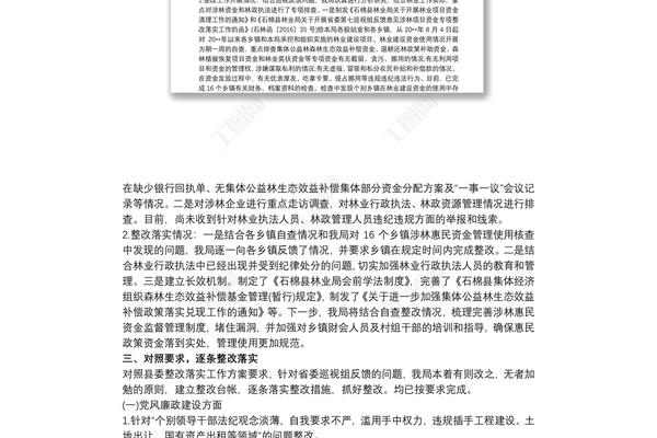 整改情况报告