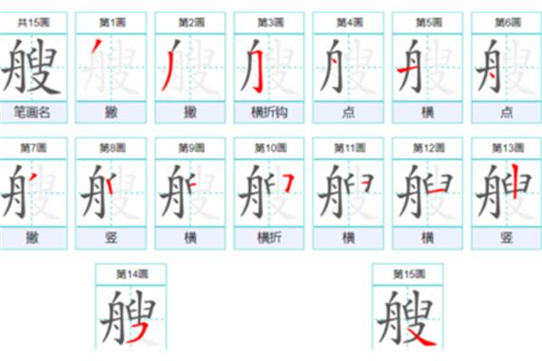 力字笔画顺序