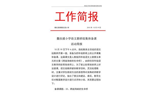 集体备课简报