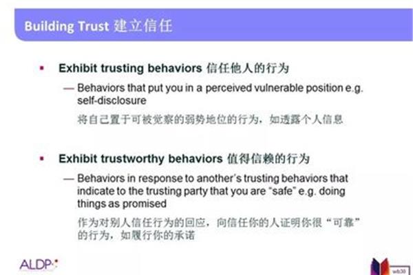 信任的英语