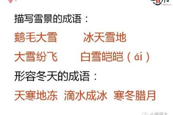 形容冬天的成语