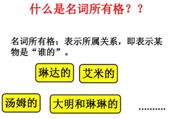 什么是名词所有格