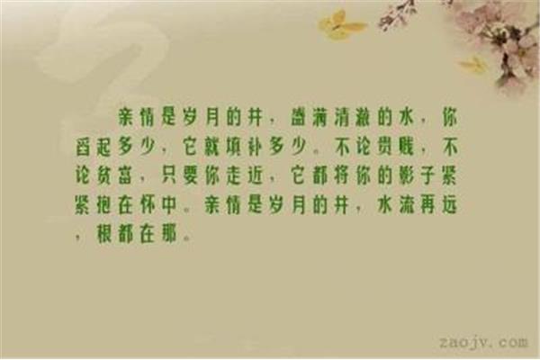 亲情的句子