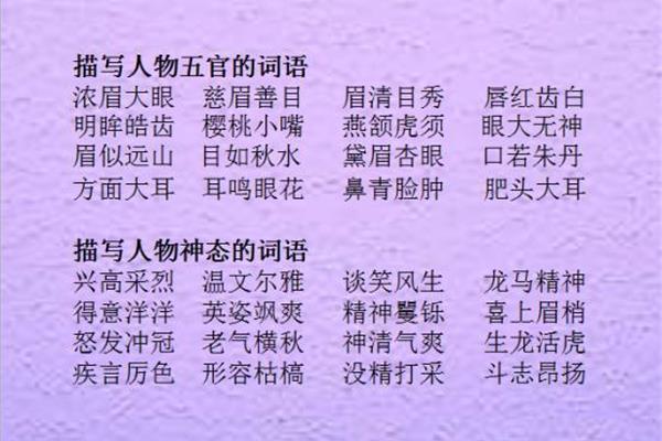 形容外貌的成语