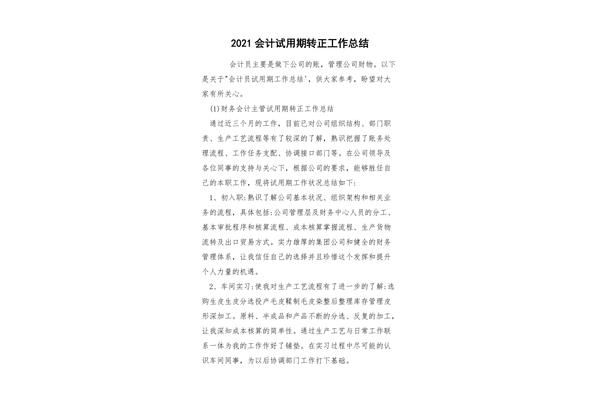 会计个人工作总结