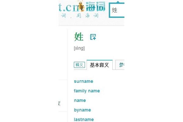姓英语怎么说