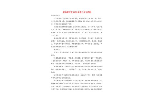 蚕宝宝的作文