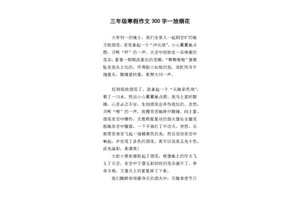 烟花作文300字